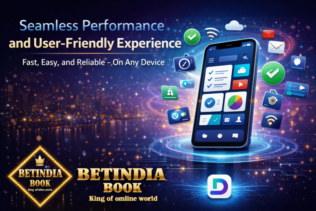 BetIndia Book app smooth performance and user-friendly interface displayed on smartphone with fast navigation and secure betting features