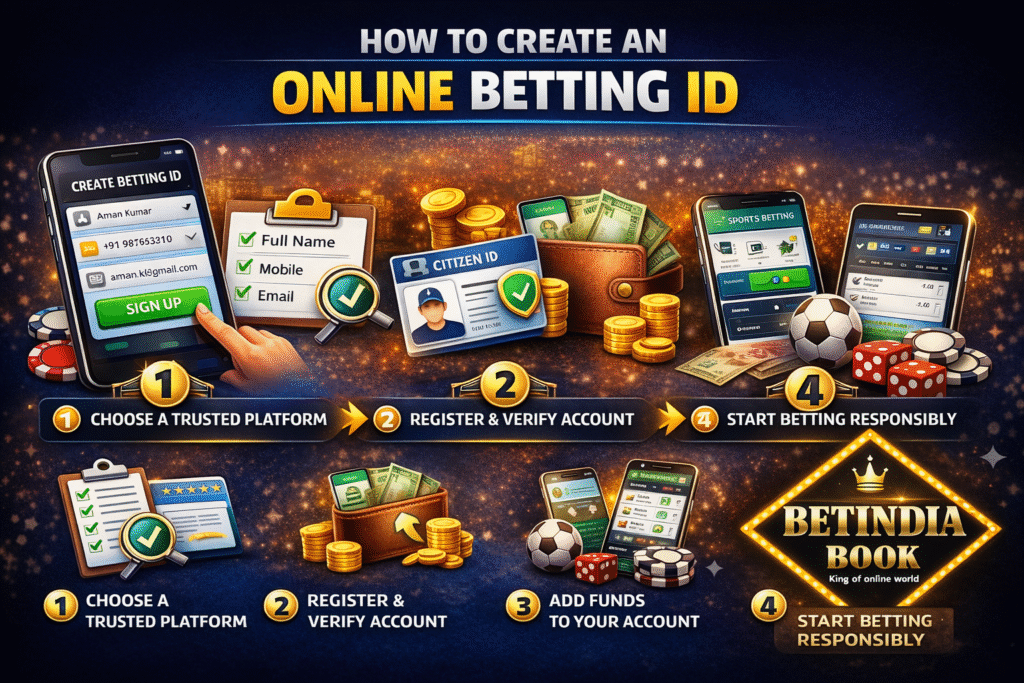 step by step process to create online betting id with verification and deposit