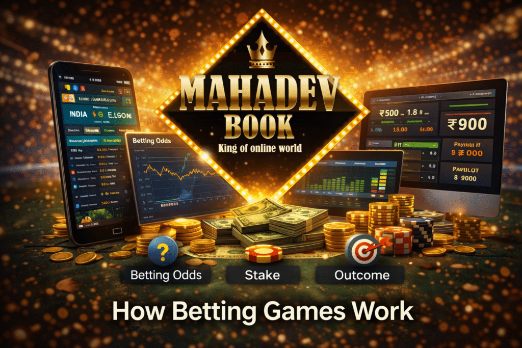 Mahadev Book how betting games work with odds stake and payout example sportsbook interface