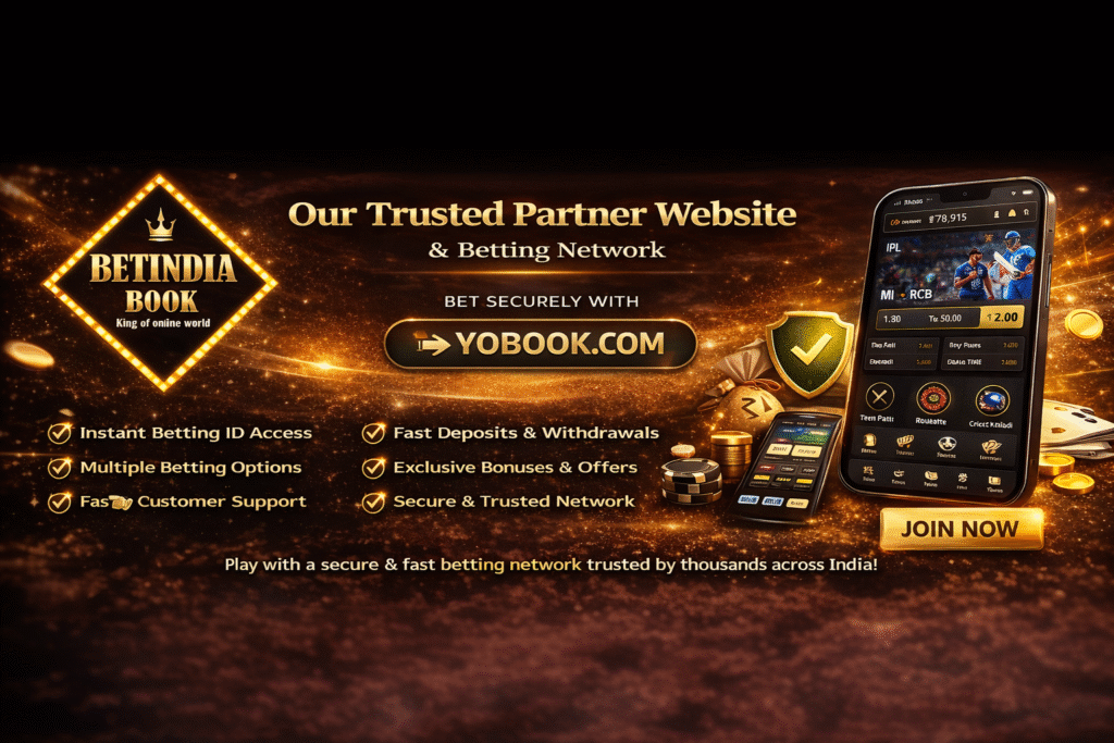 Yobook trusted betting partner India 2026 banner with secure betting network fast withdrawals UPI payments and mobile betting app interface