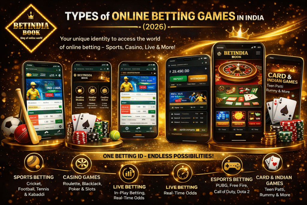 Types of Online Betting Games India sports casino live esports betting