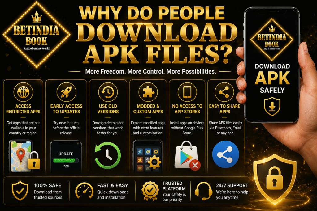 Reasons why people download APK files with BetIndia Book logo